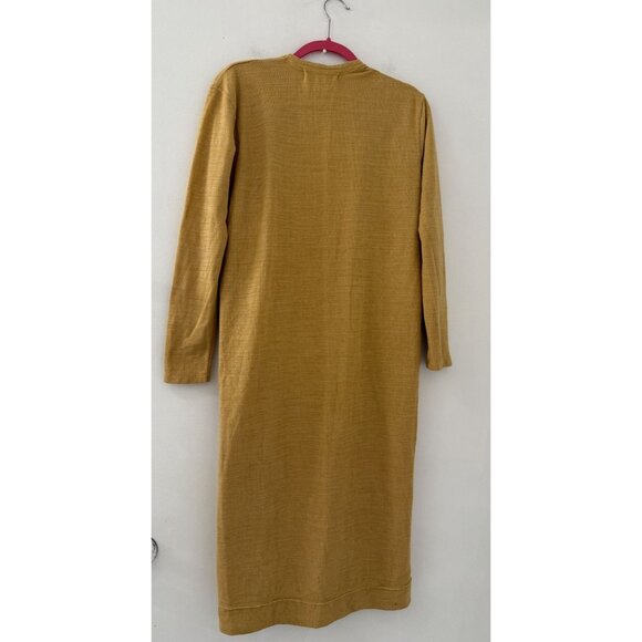 Free People Beach Women's Bicostal Open Front Duster Maxi Gold Cardigan Size SM - Picture 2 of 8